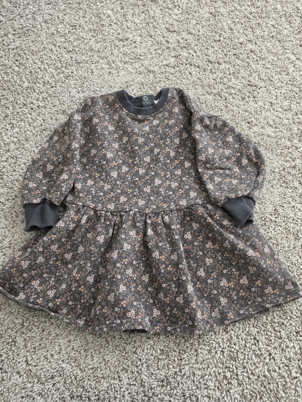 Jamie Kay Organic Cotton Blossom Dress in Peony Floral 1 Year